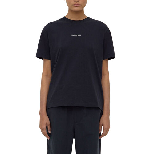 Assembly Label Womens Atelier Logo Tee True Navy White